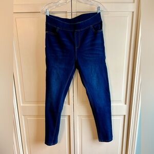 JVINI Fashion Stretch Women's Blue Jeans with Elastic Waist Band size L